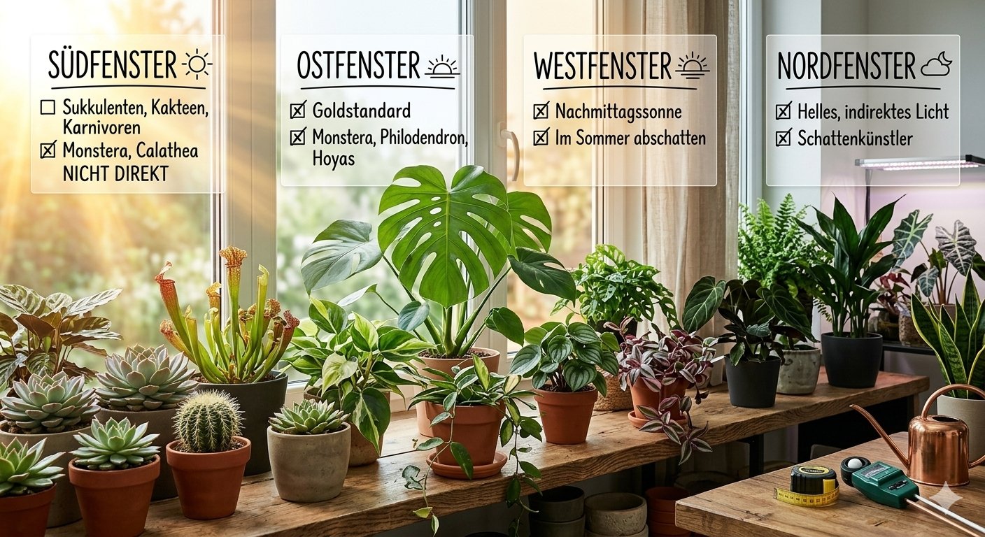 Wieviel Licht braucht meine Pflanze? Standort-Guide